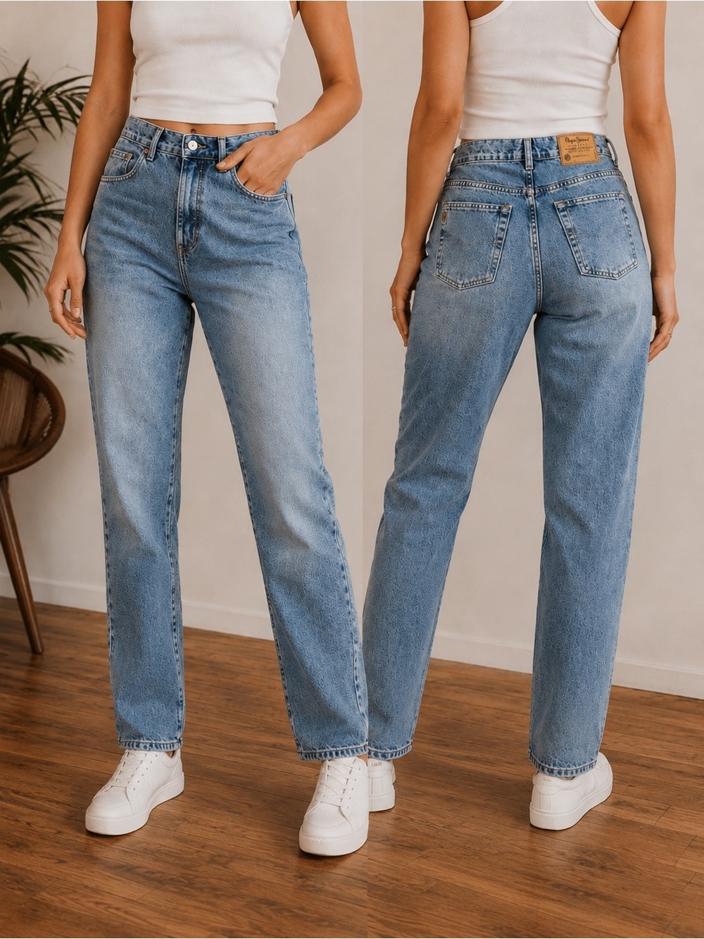 Pepe Jeans Women's Light Blue Boyfriend Jeans NWT made in Canada 100% cotton